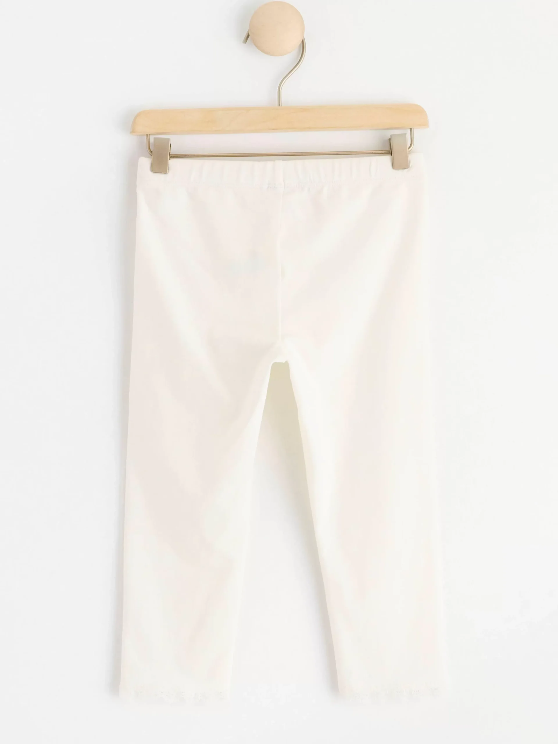 Byxor & Leggings>Lindex Caprileggings Med Spetskant Light Dusty White