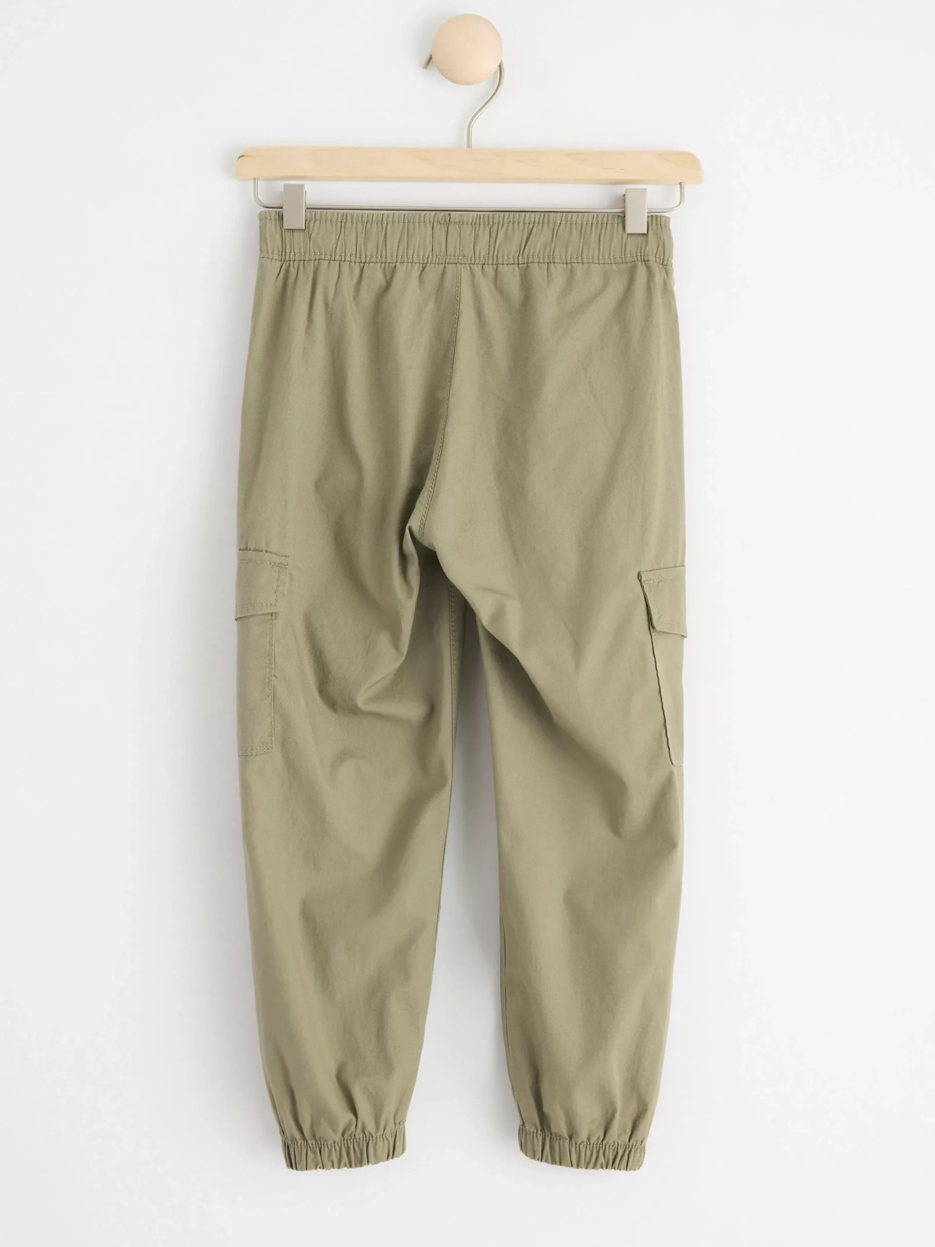 Byxor & Leggings>Lindex Cargobyxa Med Normalhog Midja Och Rakt Ben Light Dusty Khaki