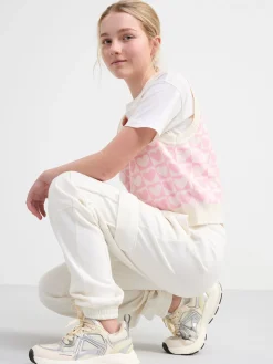 Byxor & Leggings>Lindex Cargo-Mjukisbyxa Med Borstad Insida Off White