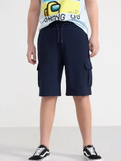 Byxor & Leggings>Lindex Cargoshorts Dark Navy