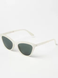 Accessoarer>Lindex Cat Eye Solglasogon Dam Light Beige