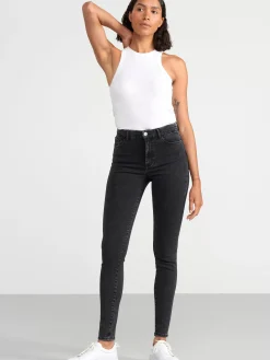 Jeans>Lindex Clara Curve Superstretchiga Jeans Med Hog Midja Black