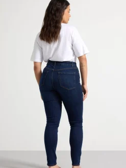 Jeans>Lindex Clara Curve Superstretchiga Jeans Med Hog Midja Denim Blue