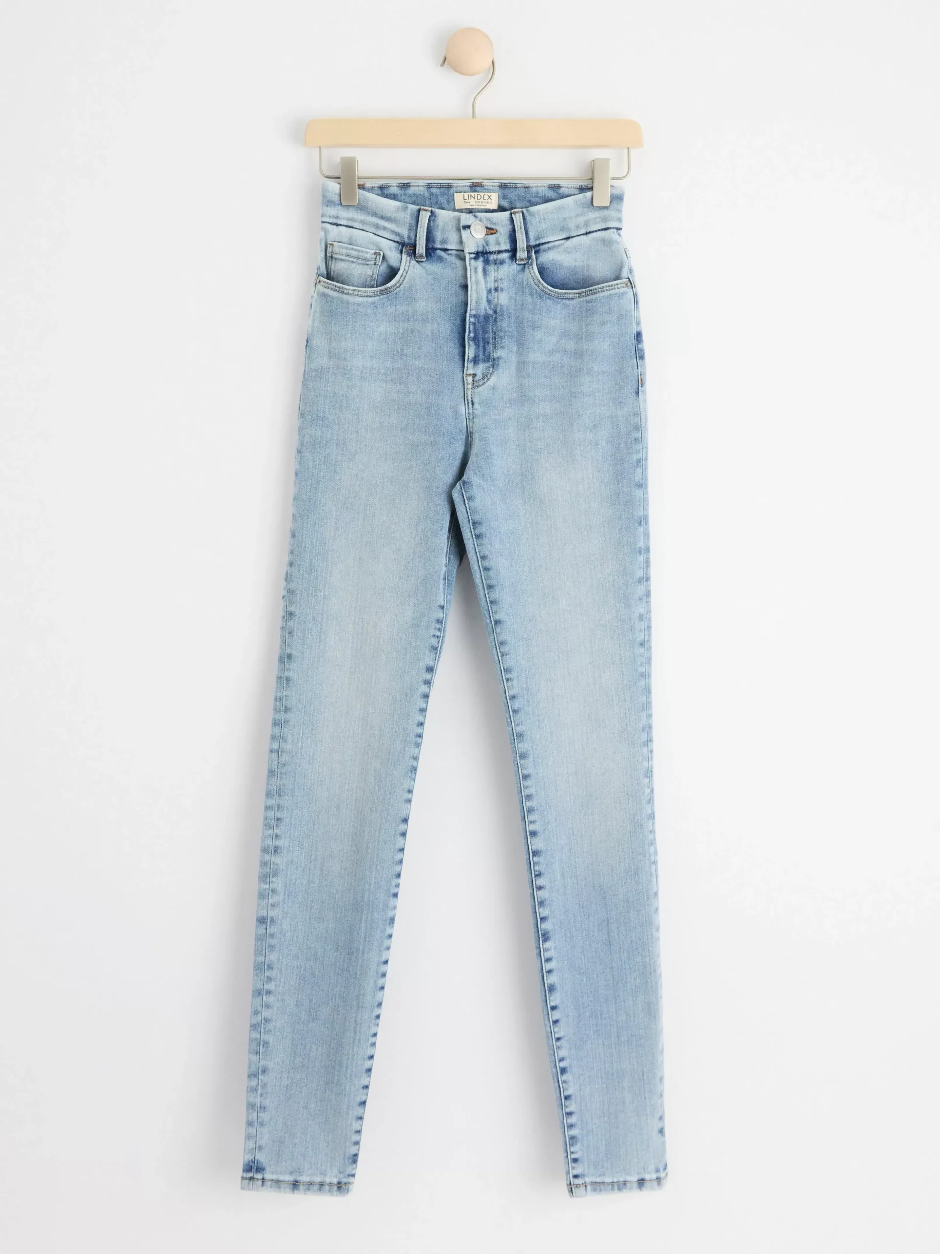 Jeans>Lindex Clara Curve Superstretchiga Slim Fit Jeans Med Hog Midja Light Denim