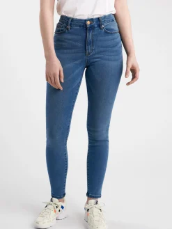 Jeans>Lindex Clara Curve Superstretch-Jeans Med High Waist Denim