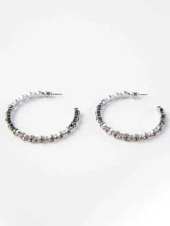 Accessoarer>Lindex Creolorhangen Med Strass Light Gold
