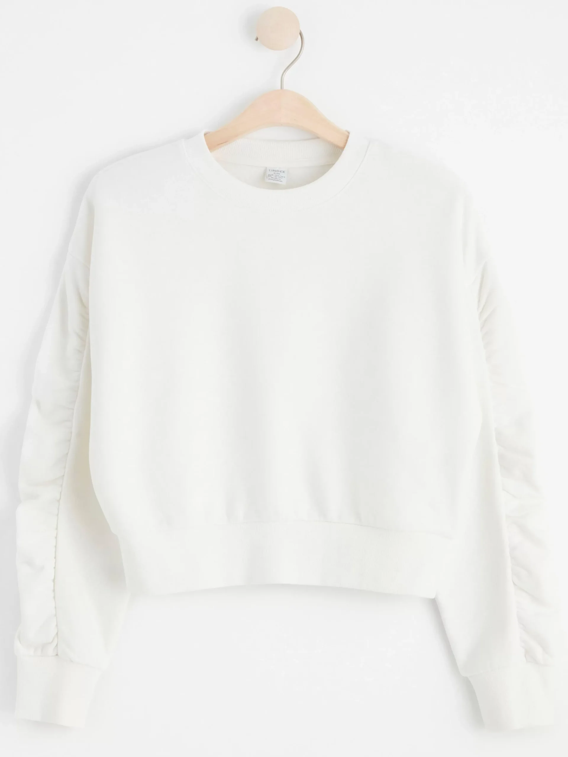 Tröjor & Cardigans>Lindex Croppad Sweatshirt Off White