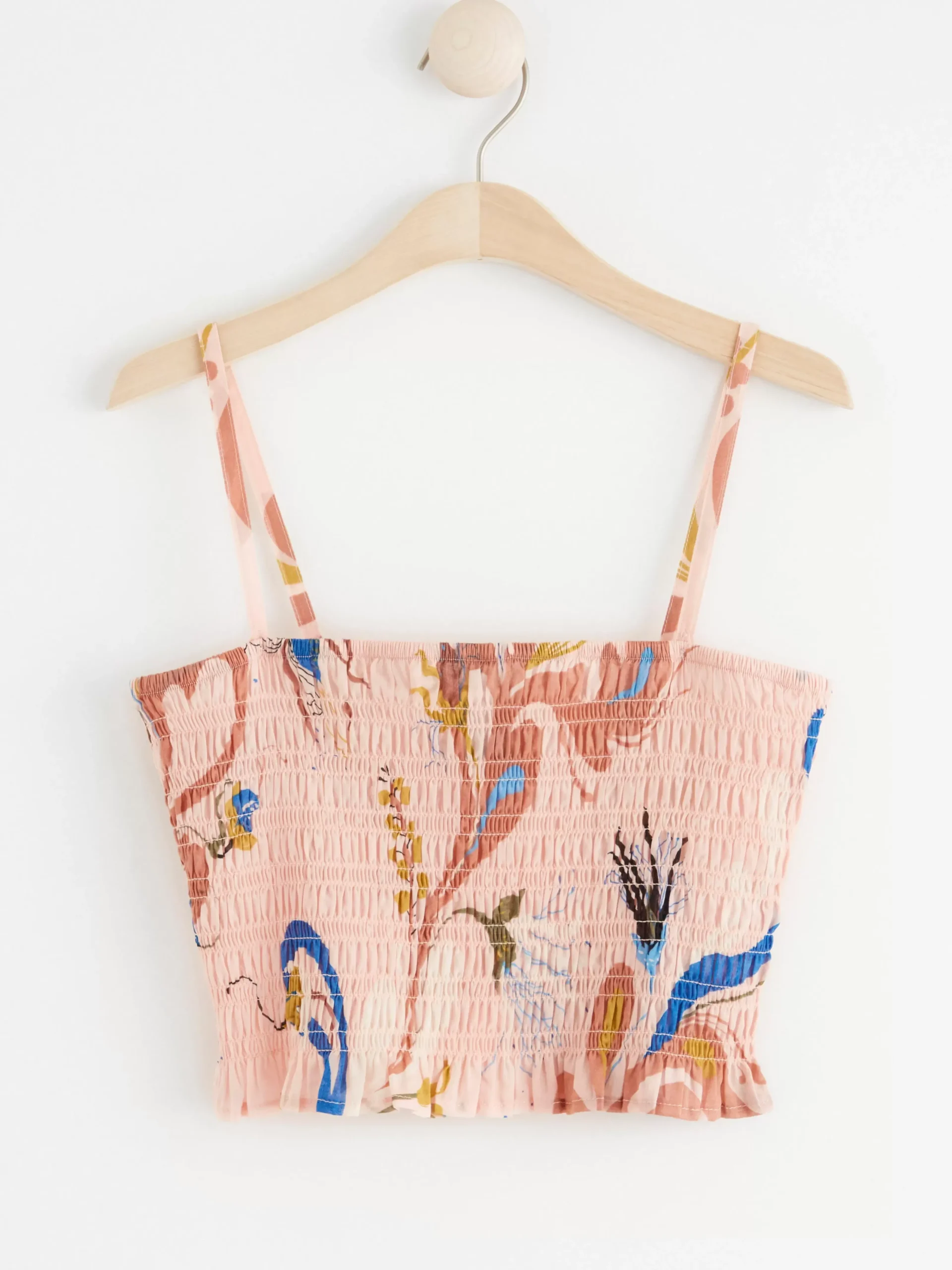 Blusar & Skjortor>Lindex Croppad Topp Med Smock Light Pink