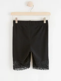 Shorts & Cykelbyxor>Lindex Cykelbyxa I Bomull Med Spets Black