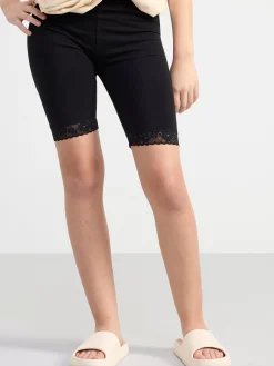 Byxor & Leggings>Lindex Cykelbyxa Med Spets Black