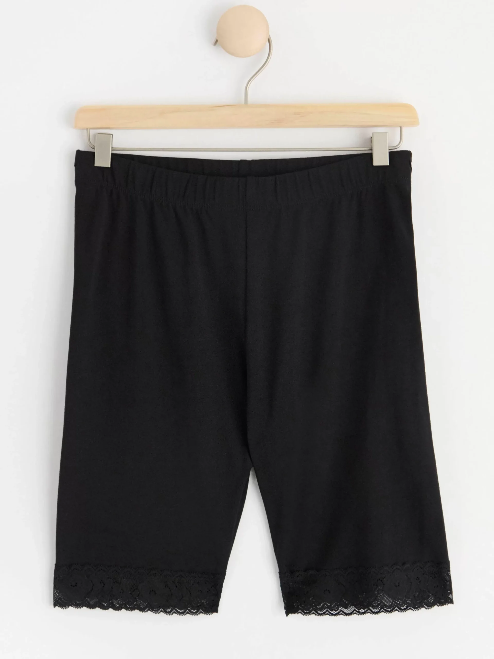 Byxor & Leggings>Lindex Cykelbyxa Med Spets Black