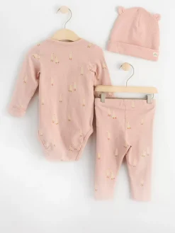 Set>Lindex 3-Delat Startpaket For Nyfodda Light Dusty Pink