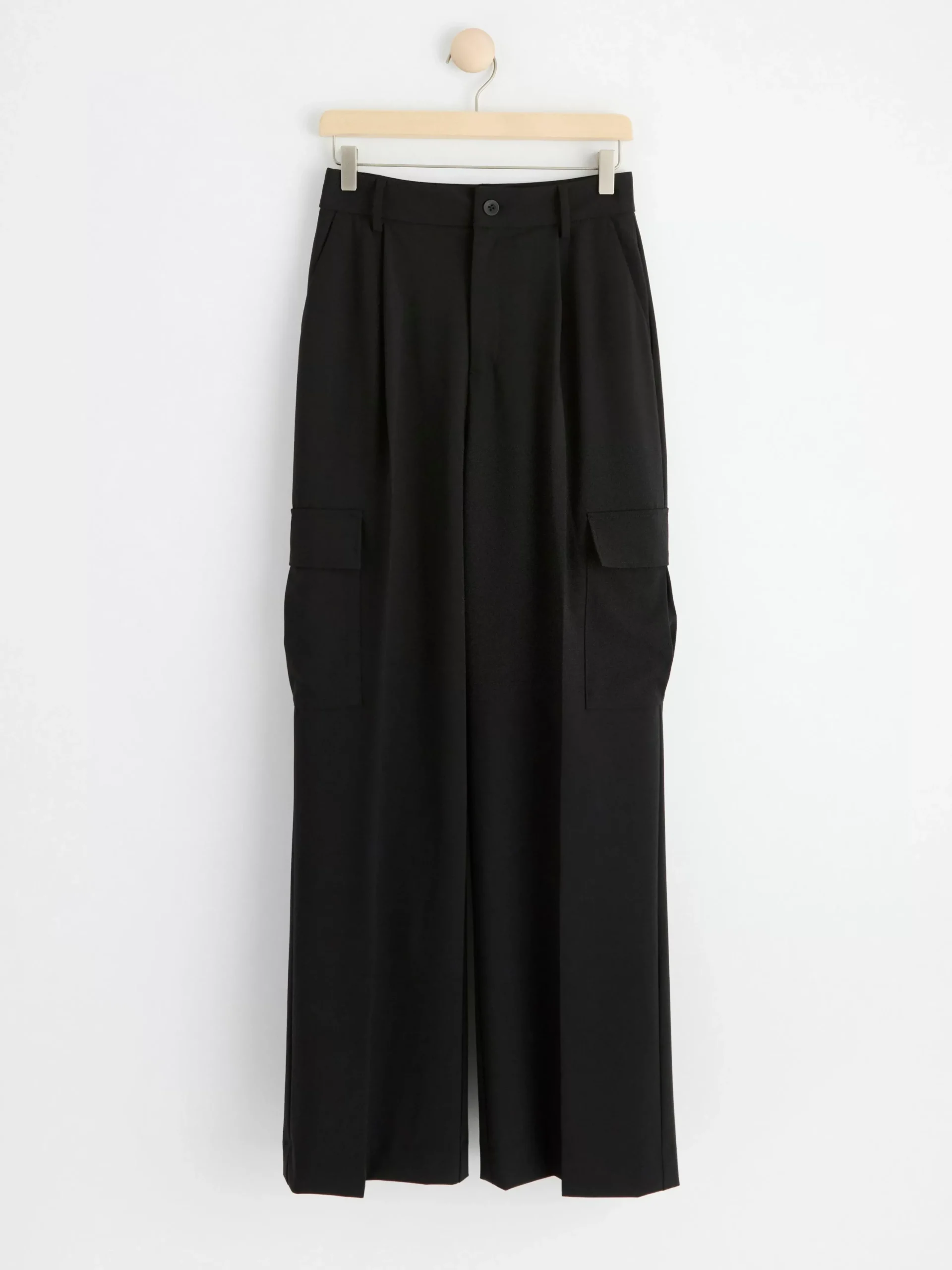 Byxor>Lindex Dressad Cargobyxa Black