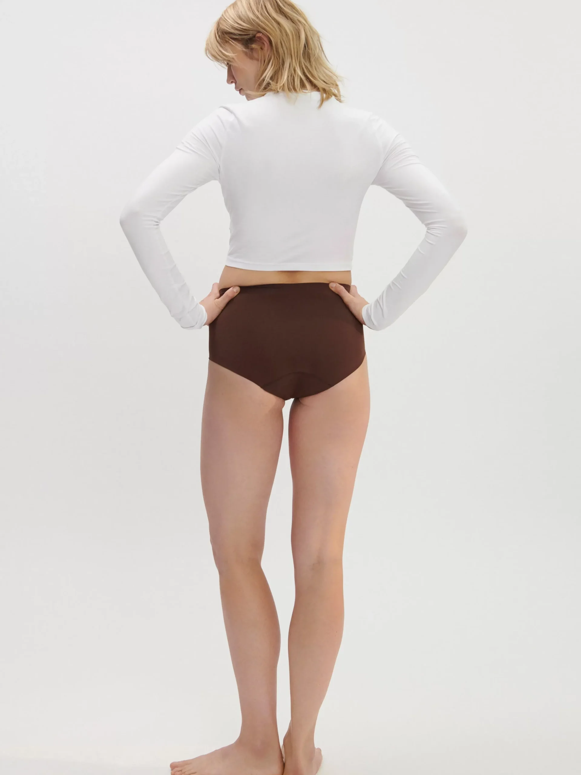 Trosor>Lindex Engineered High Waist – Menstrosa Med Hog Absorption Dk Brown