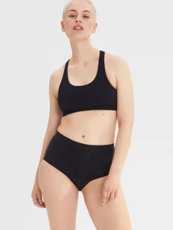 Trosor>Lindex Engineered High Waist – Menstrosa Med Medel Absorption Black