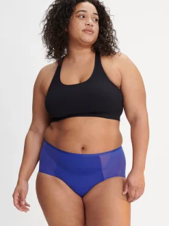 Trosor>Lindex Engineered High Waist Mesh – Menstrosa Med Medel Absorption Neon Blue