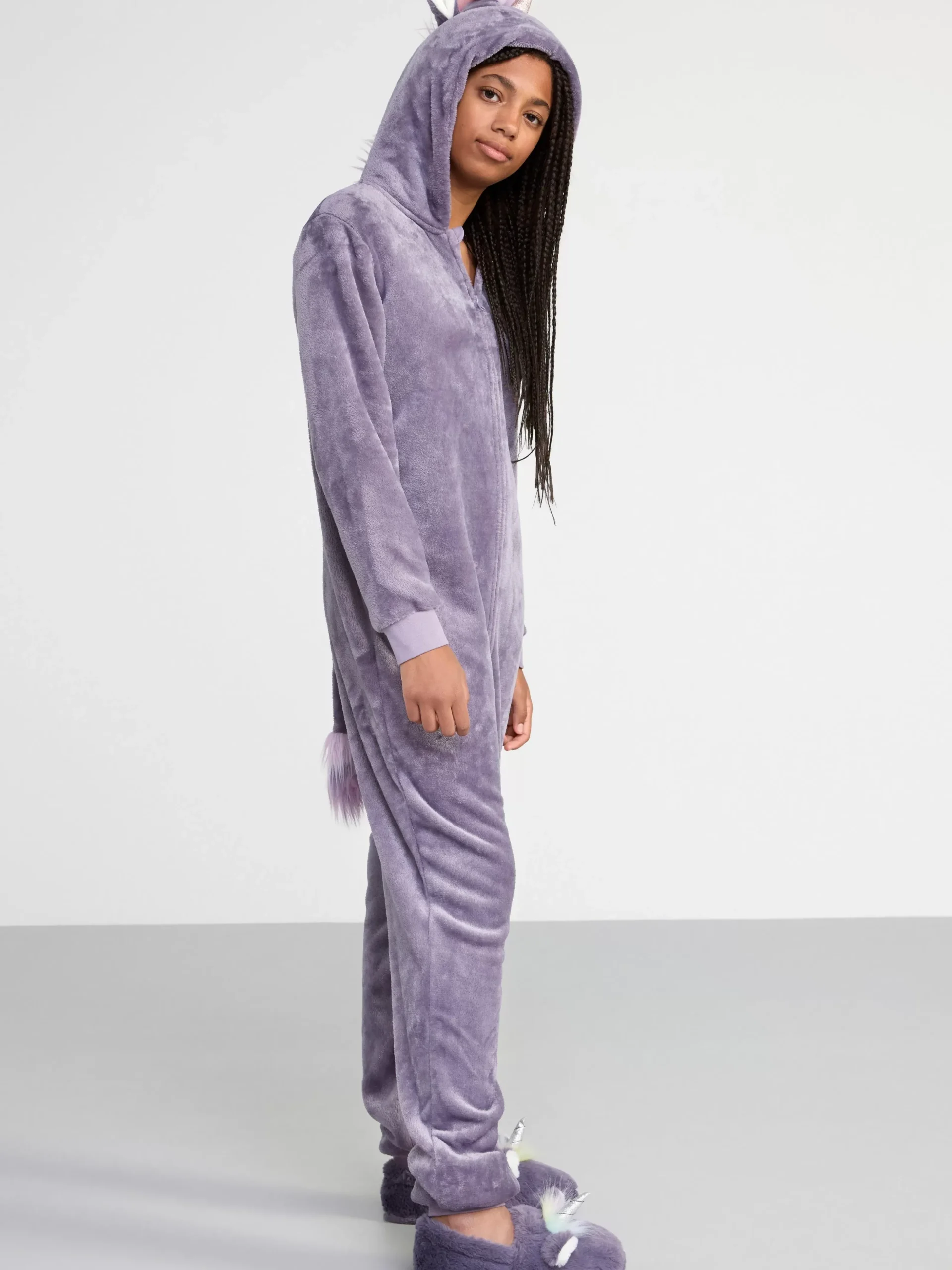 Nattplagg>Lindex Enhorning-Onesie Dk Dusty Lilac