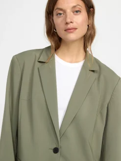Kavajer>Lindex Enkelknappt Kavaj Dark Khaki