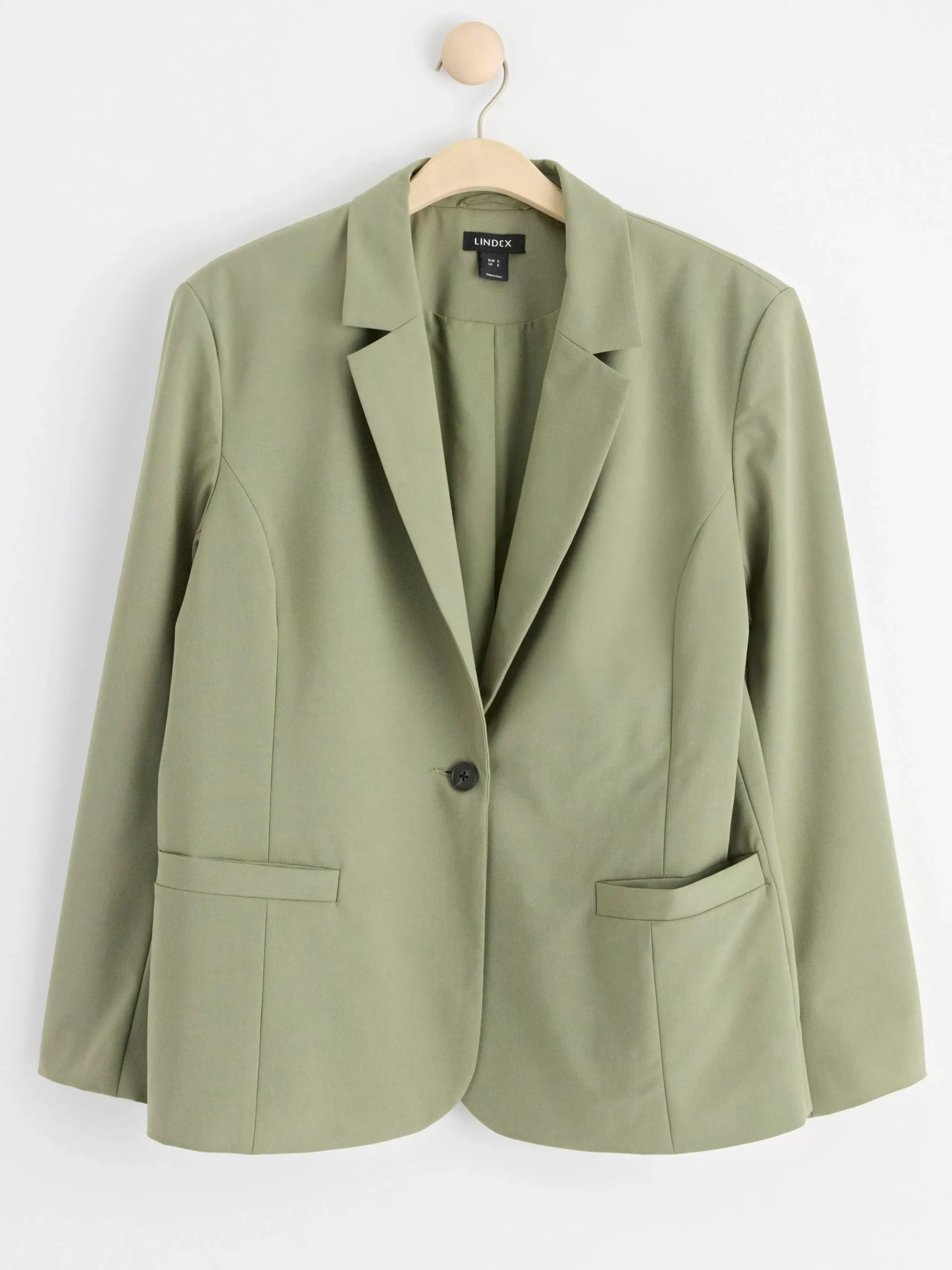 Kavajer>Lindex Enkelknappt Kavaj Dark Khaki