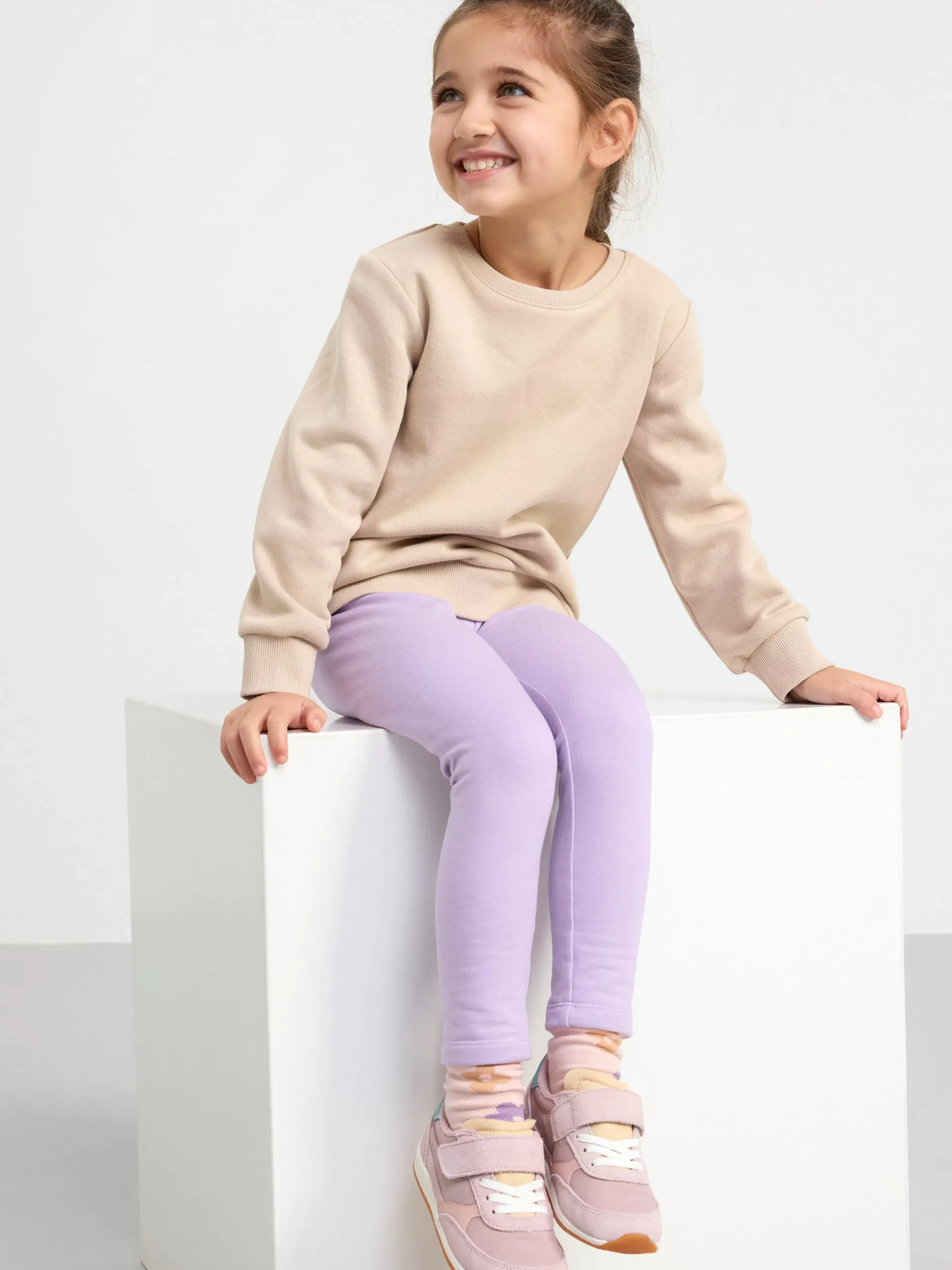 Byxor & Leggings>Lindex Extra Slitstarka Leggings Med Borstad Insida Light Lilac