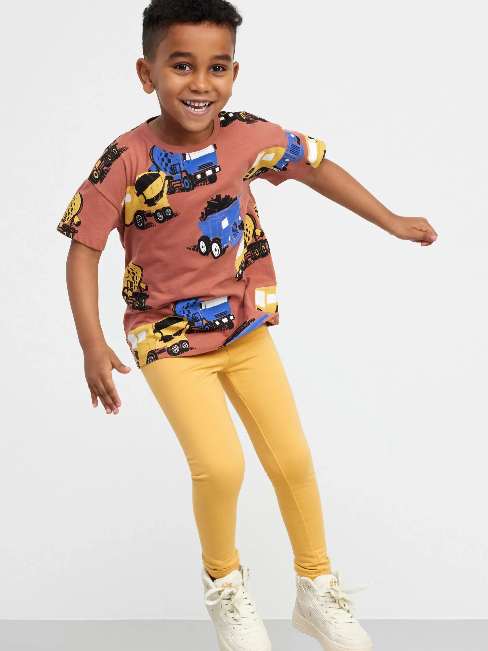 Byxor & Leggings>Lindex Extra Slitstarka Leggings Med Borstad Insida Light Dusty Yellow