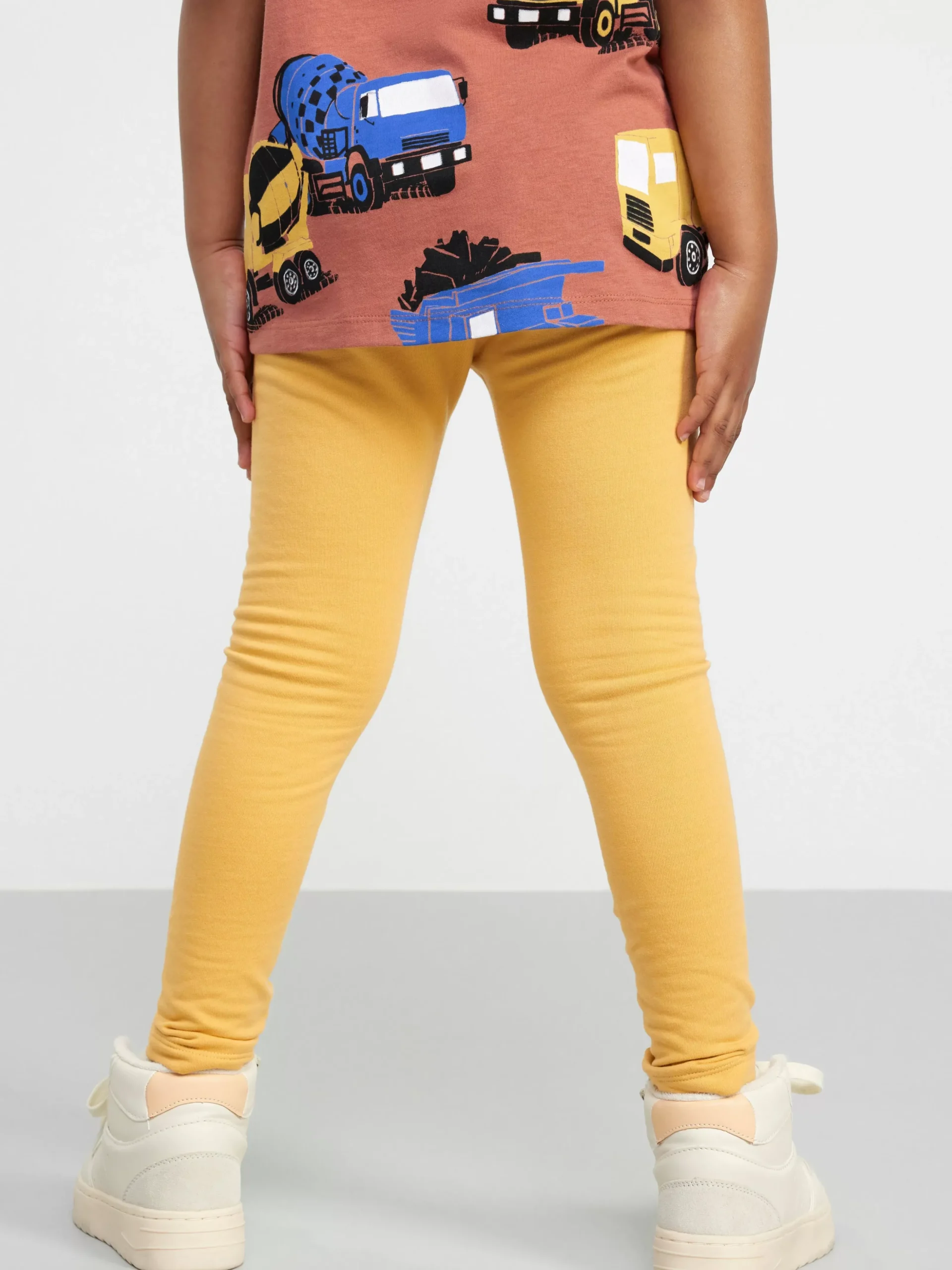 Byxor & Leggings>Lindex Extra Slitstarka Leggings Med Borstad Insida Light Dusty Yellow