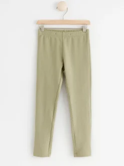 Byxor & Leggings>Lindex Extra Slitstarka Leggings Med Borstad Insida Dusty Green