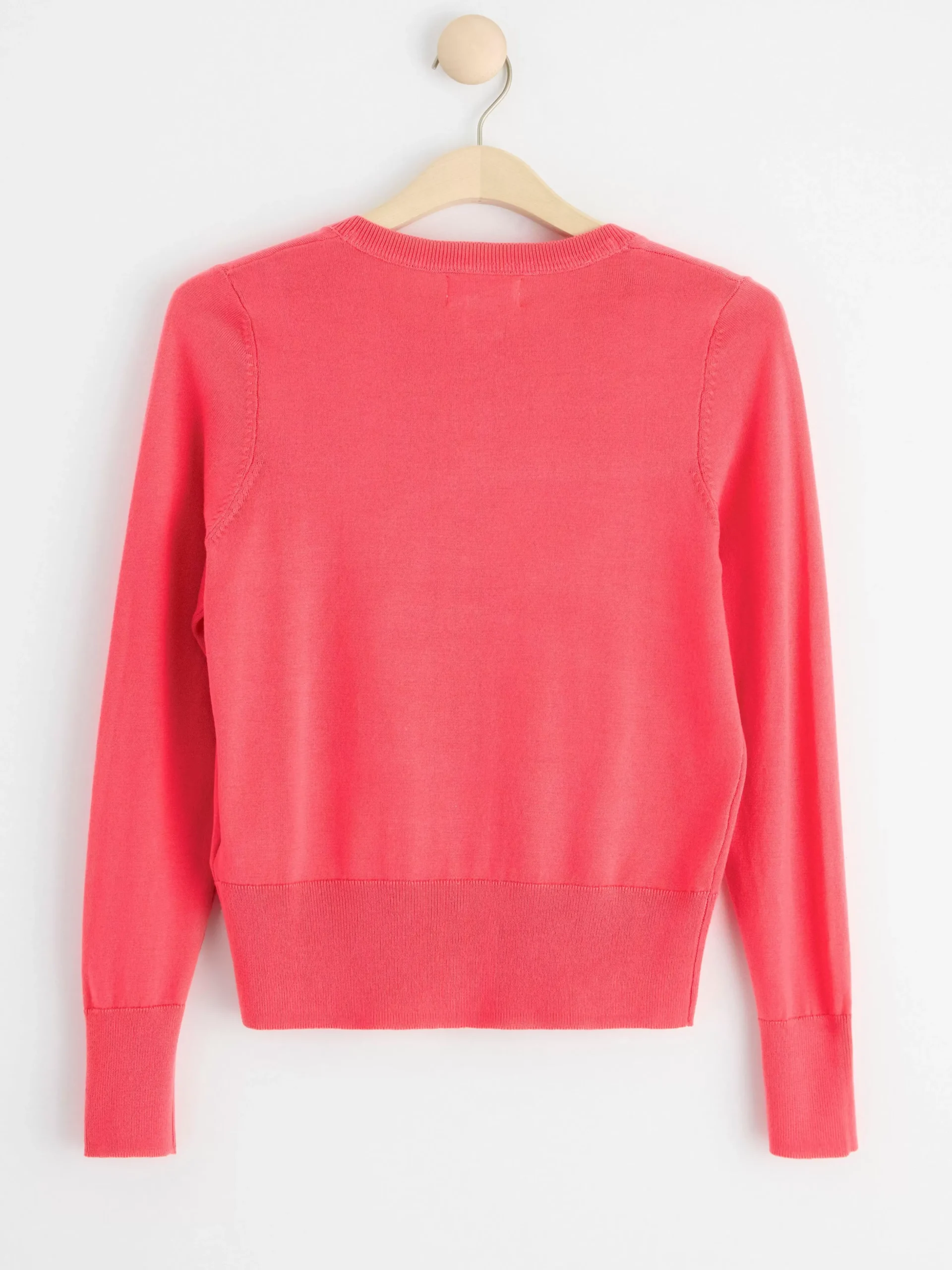 Tröjor & Cardigans>Lindex Finstickad Cardigan Dark Pink