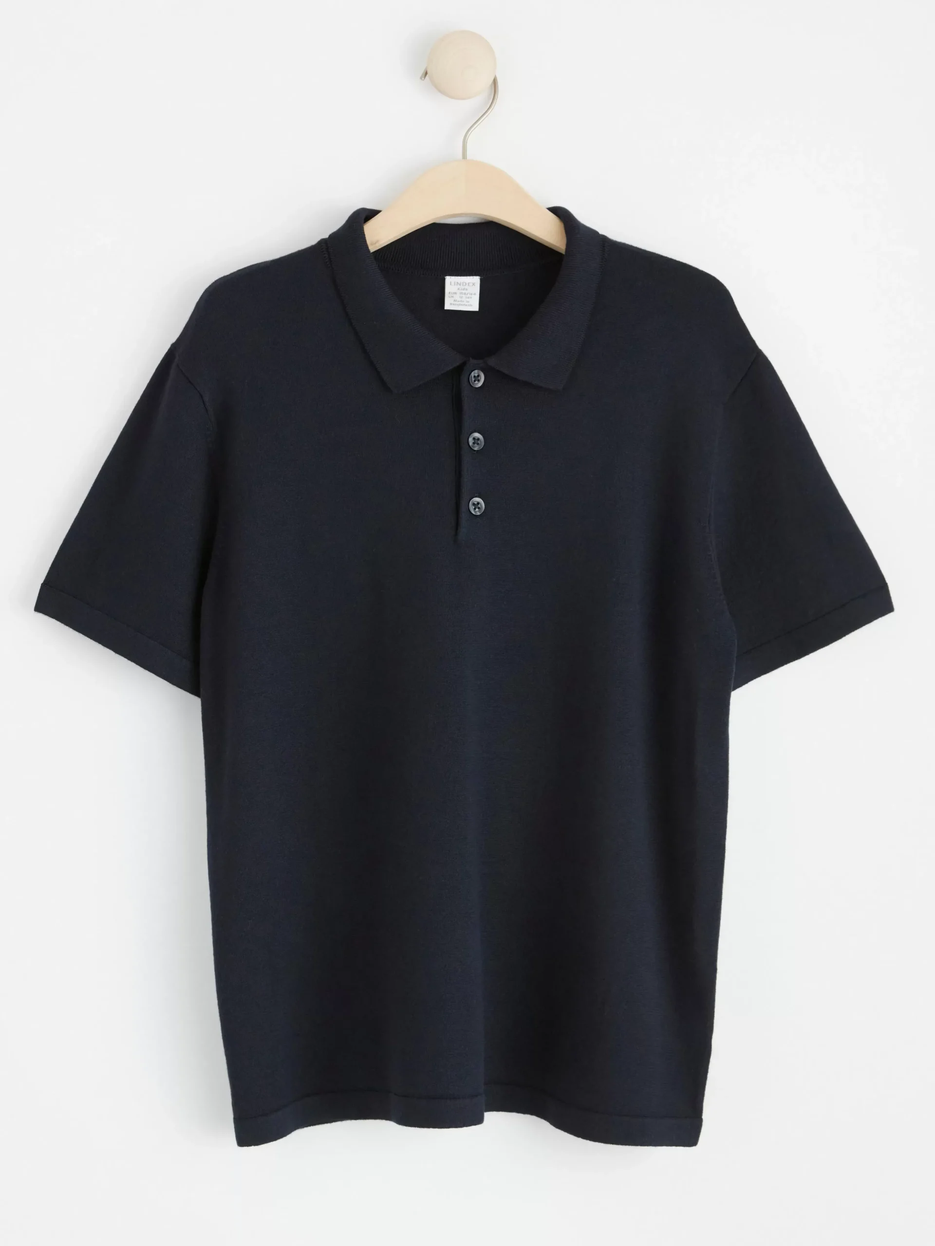 Toppar & T-Shirts>Lindex Finstickad Piketroja Dark Navy