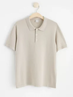 Toppar & T-Shirts>Lindex Finstickad Piketroja Light Beige