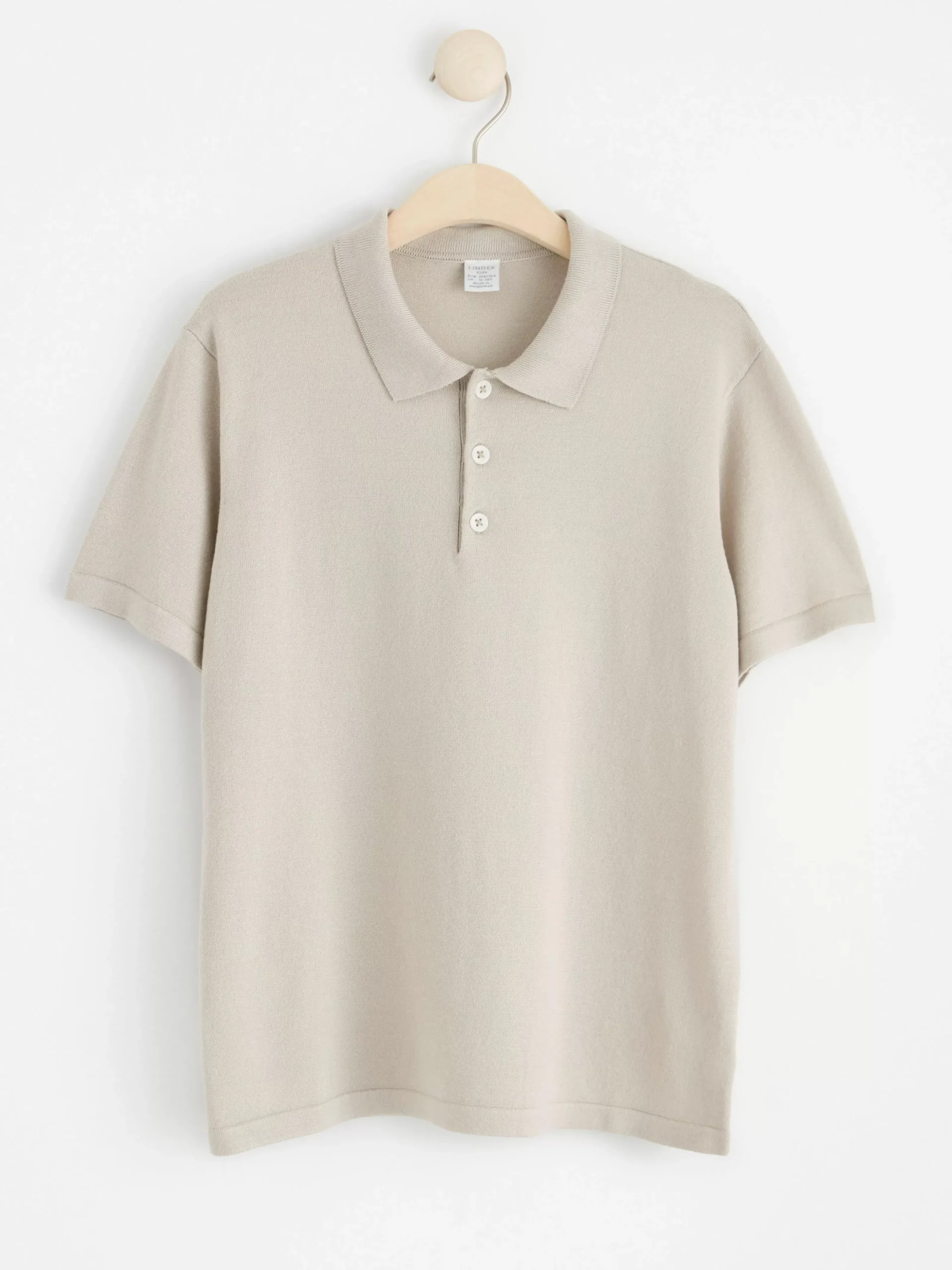 Toppar & T-Shirts>Lindex Finstickad Piketroja Light Beige