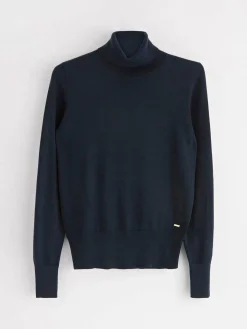 Tröjor & Cardigans>Lindex Finstickad Polotroja Navy