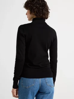 Tröjor & Cardigans>Lindex Finstickad Polotroja Black