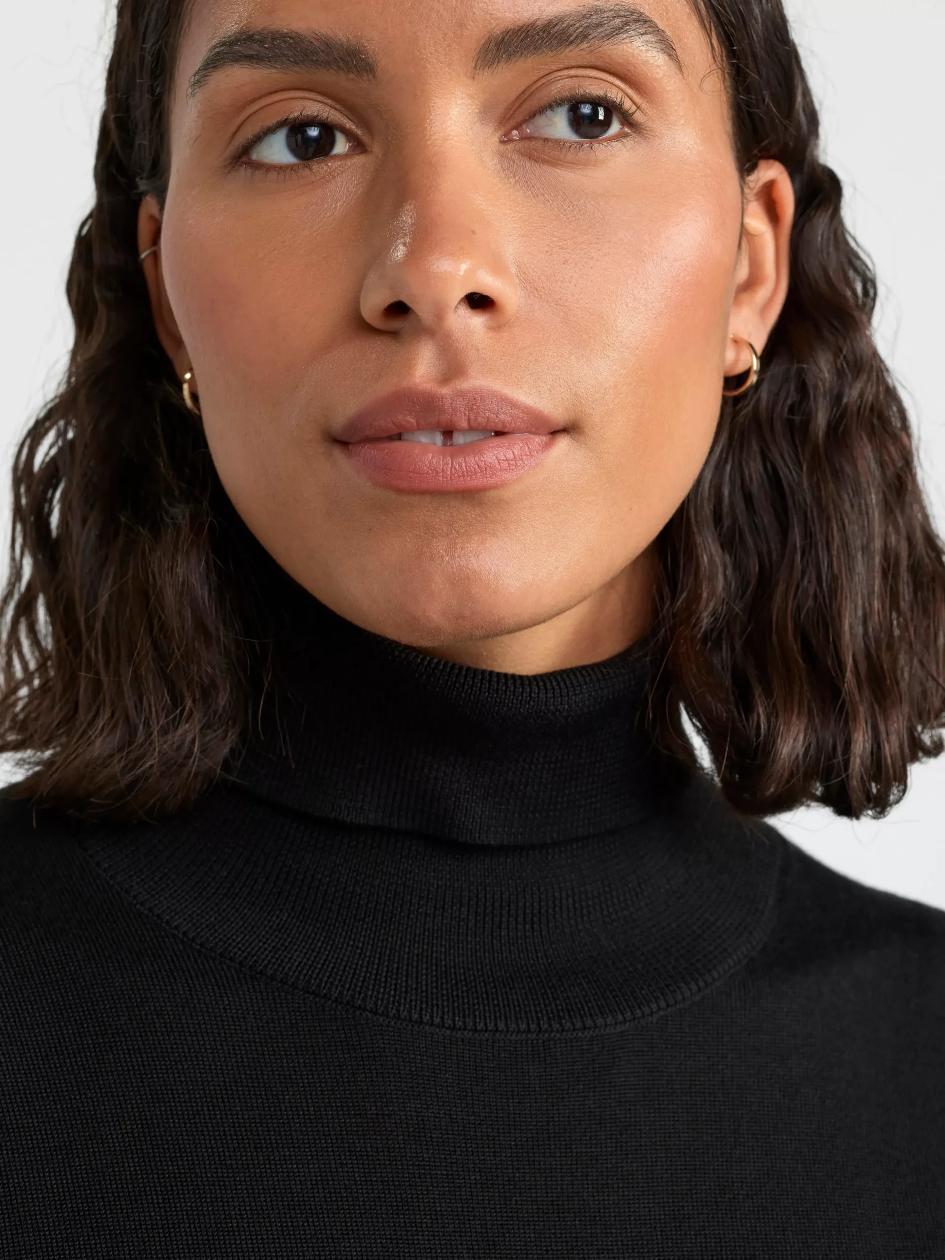 Tröjor & Cardigans>Lindex Finstickad Polotroja Black