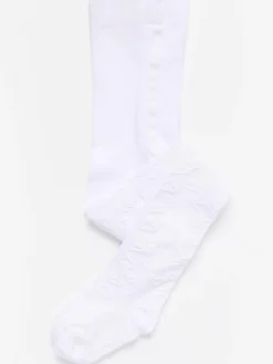 Underkläder>Lindex Finstickad Strumpbyxa Med Hjartan White