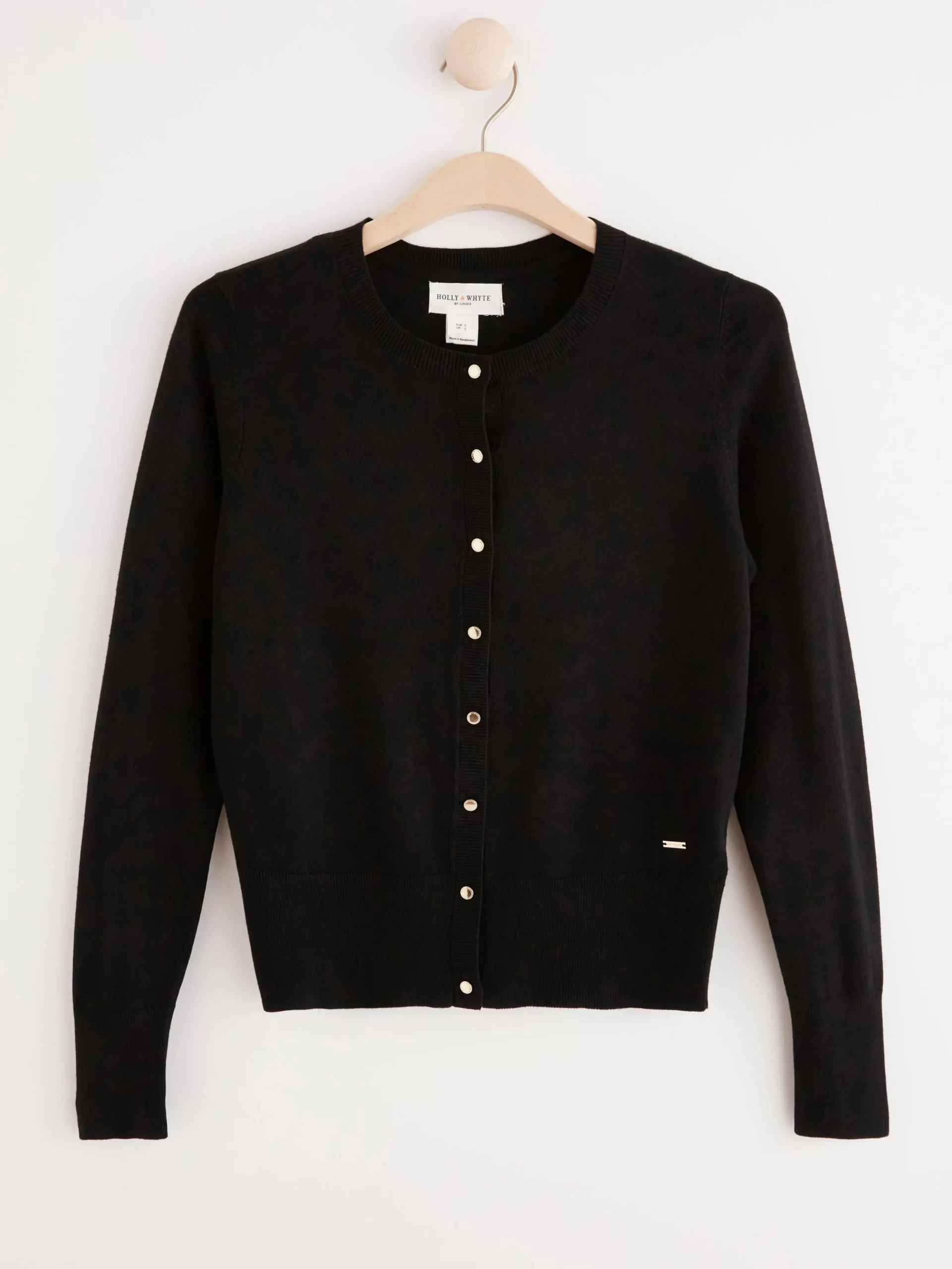 Tröjor & Cardigans>Lindex Finstickad Svart Cardigan Black