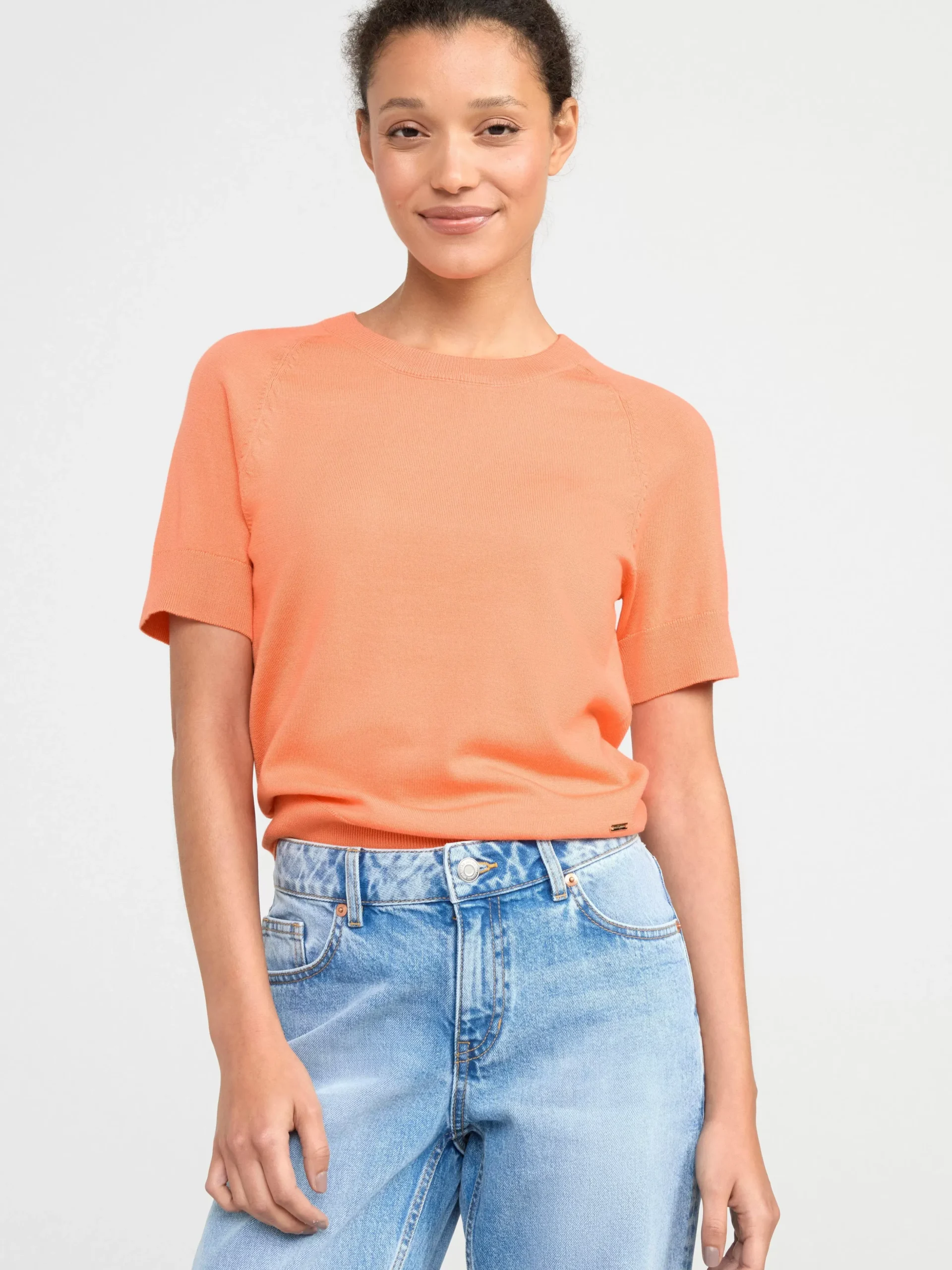 Tröjor & Cardigans>Lindex Finstickad Topp Light Orange