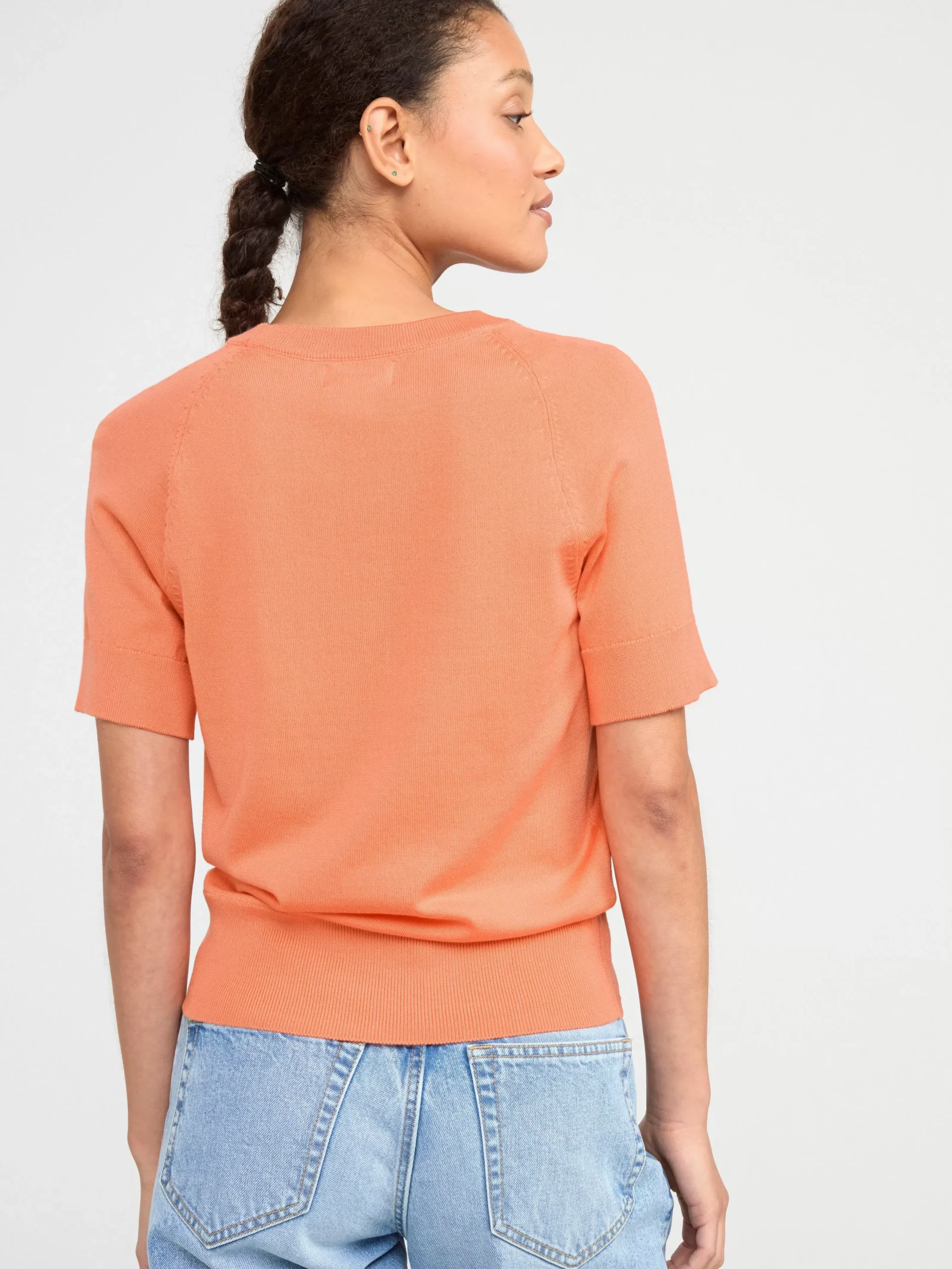Tröjor & Cardigans>Lindex Finstickad Topp Light Orange
