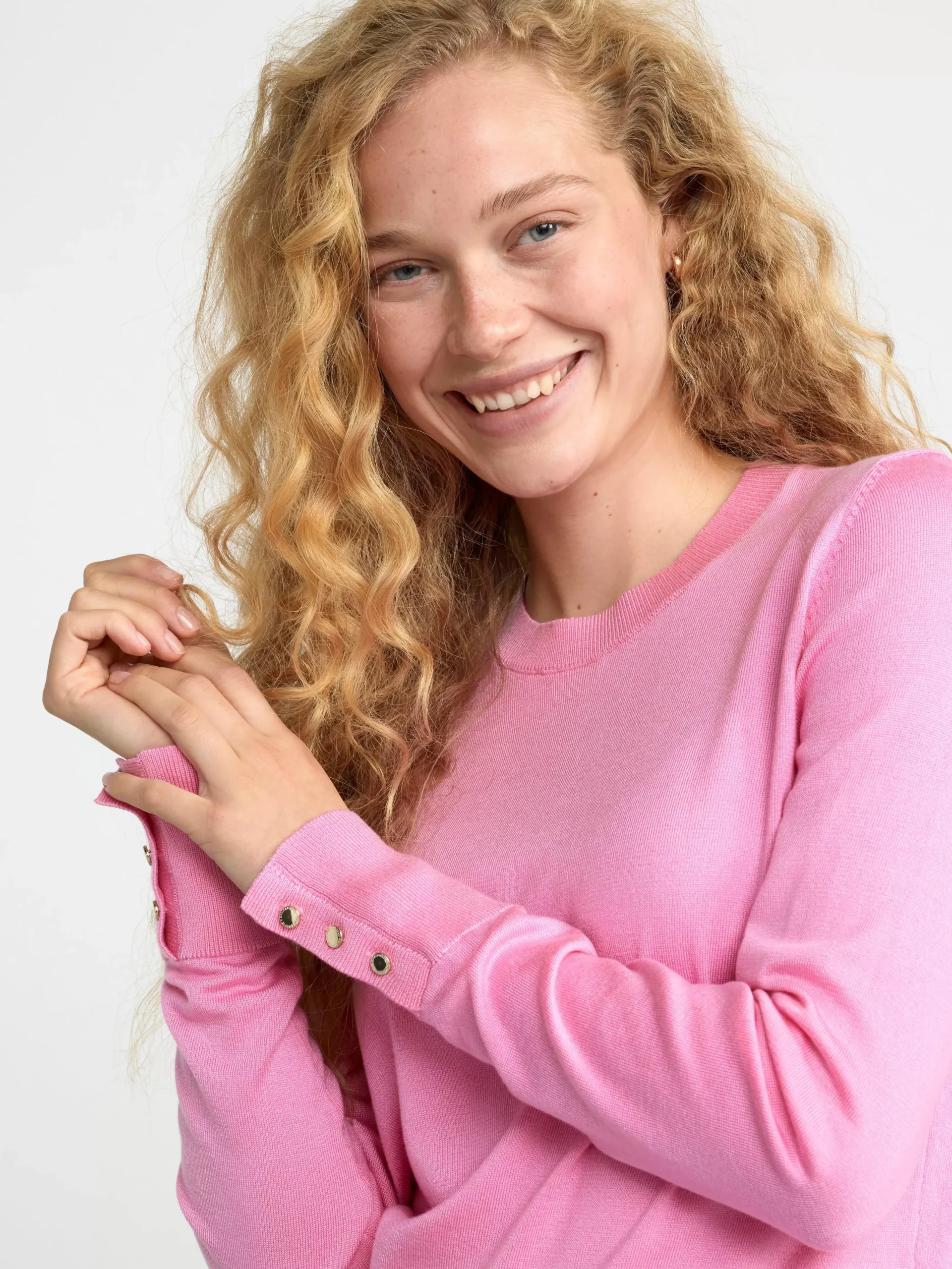 Tröjor & Cardigans>Lindex Finstickad Troja Light Pink