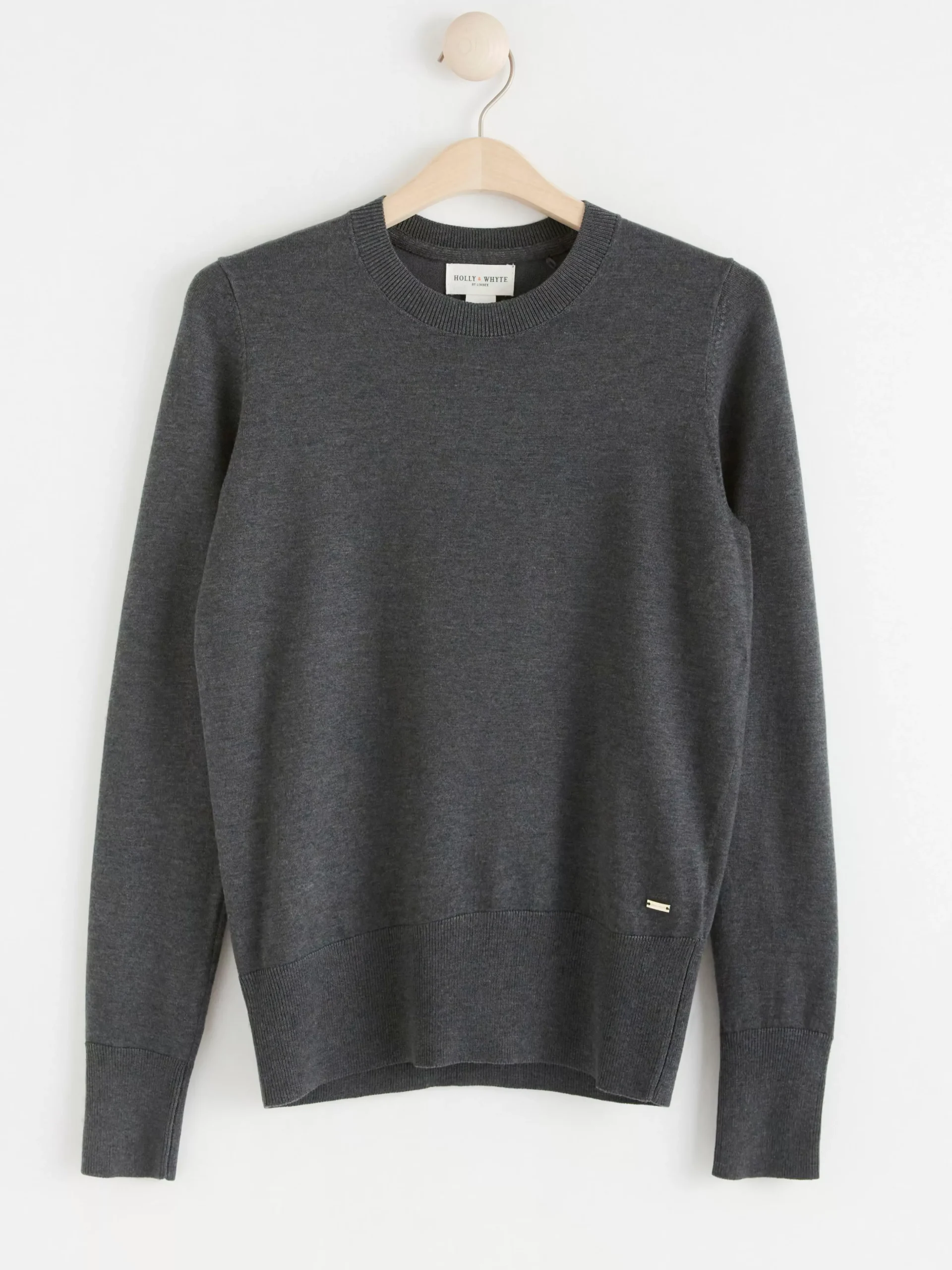 Tröjor & Cardigans>Lindex Finstickad Troja Dark Grey Melange
