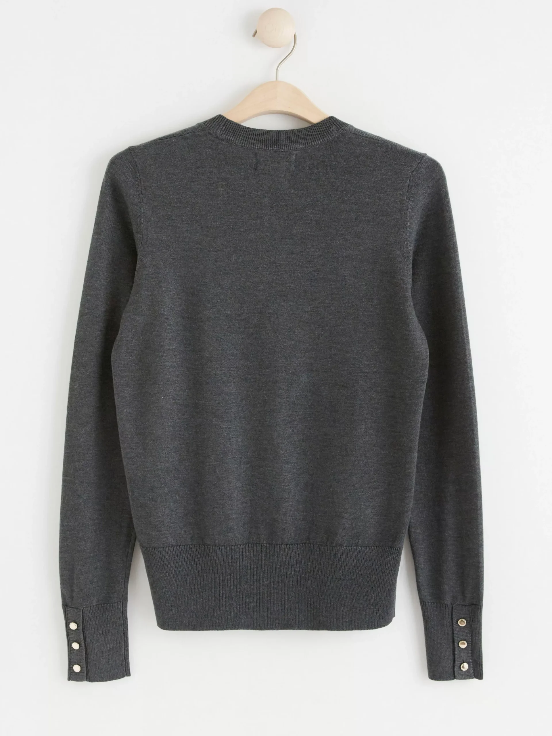 Tröjor & Cardigans>Lindex Finstickad Troja Dark Grey Melange