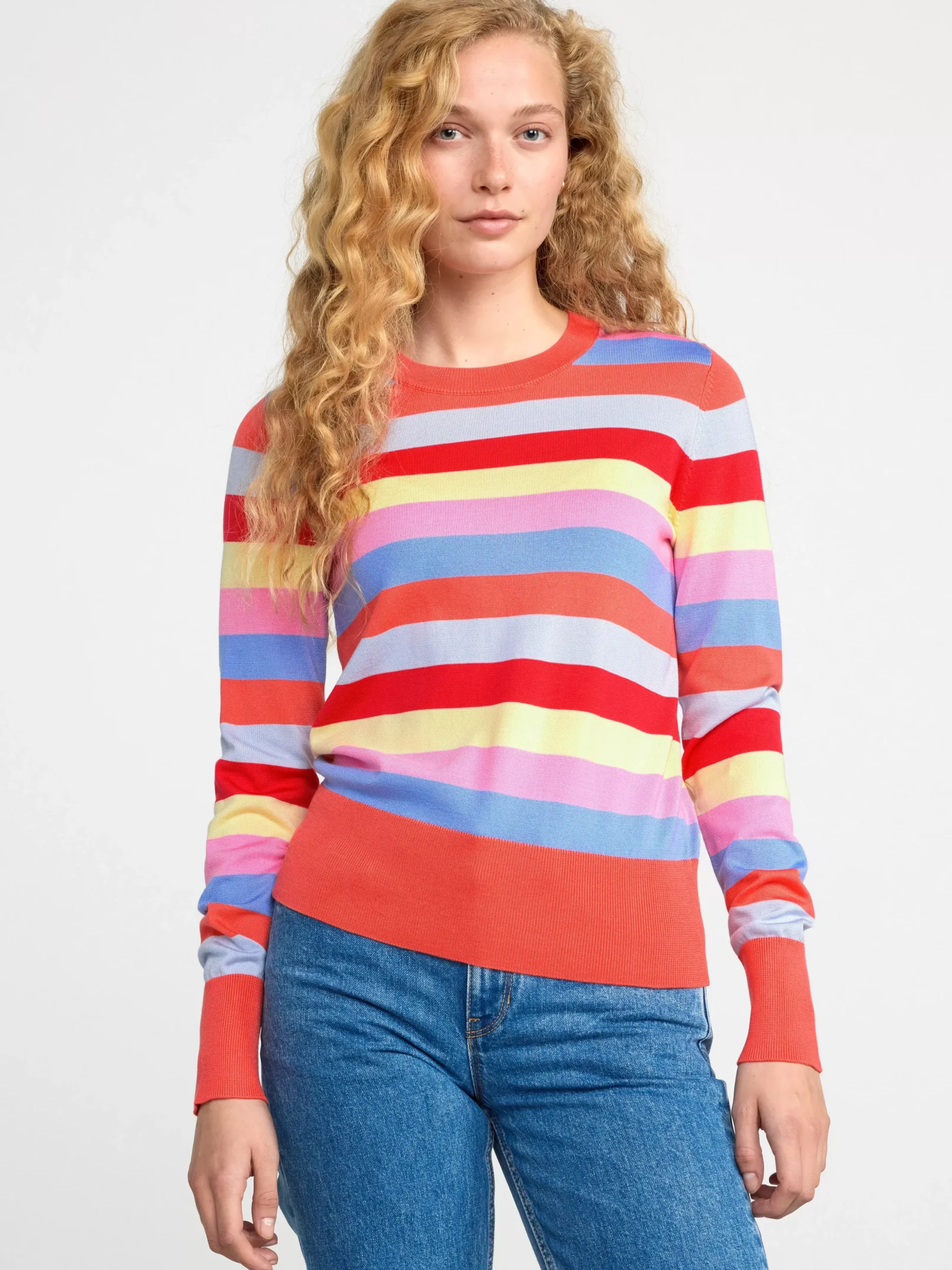 Tröjor & Cardigans>Lindex Finstickad Troja Coral