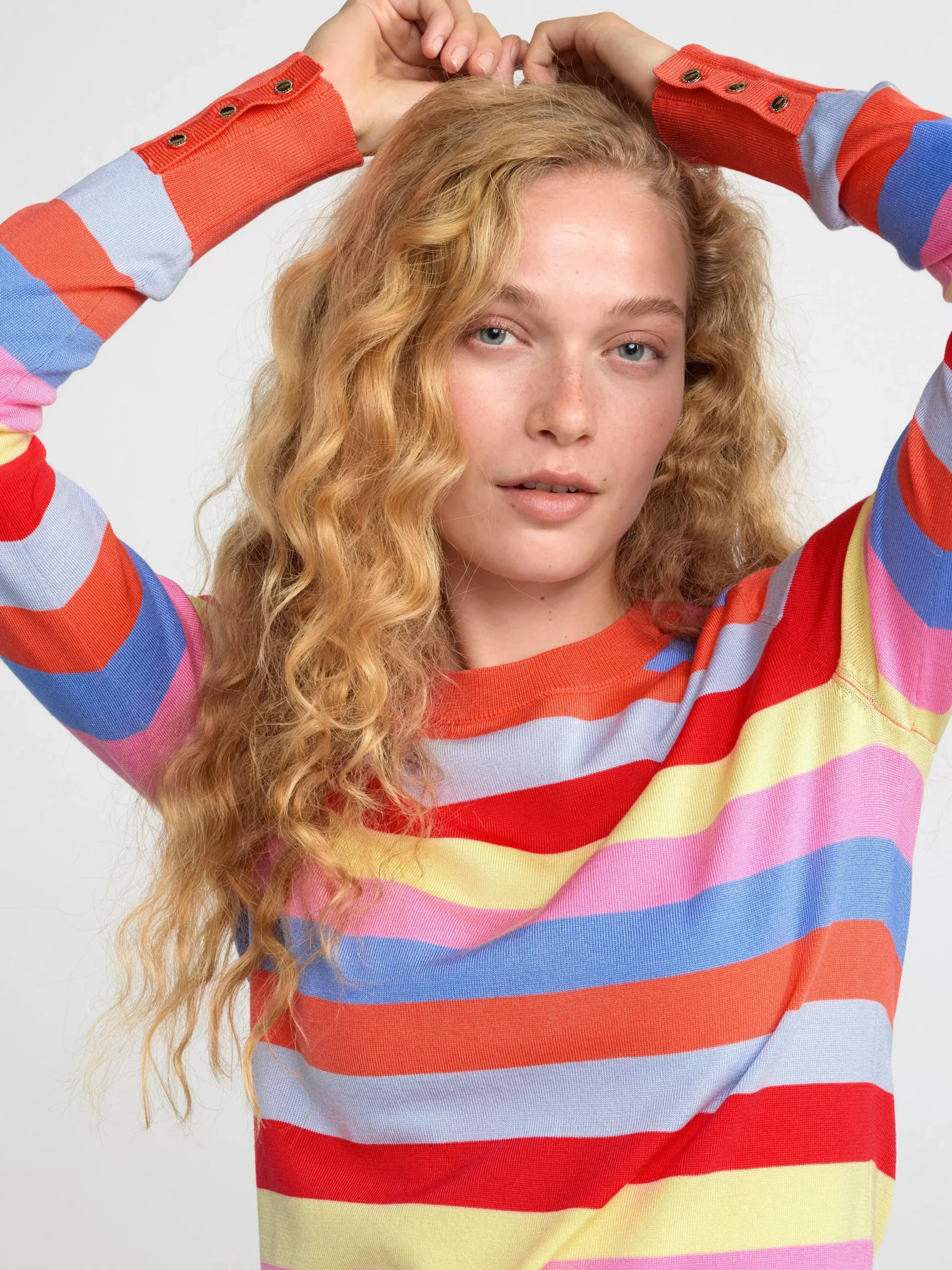 Tröjor & Cardigans>Lindex Finstickad Troja Coral