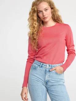 Tröjor & Cardigans>Lindex Finstickad Troja Dark Pink
