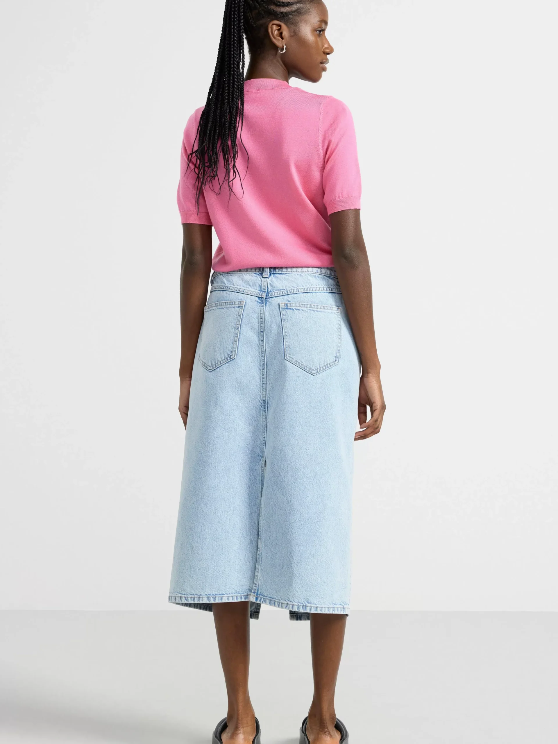 Tröjor & Cardigans>Lindex Finstickad Troja Med Kort Arm Pink