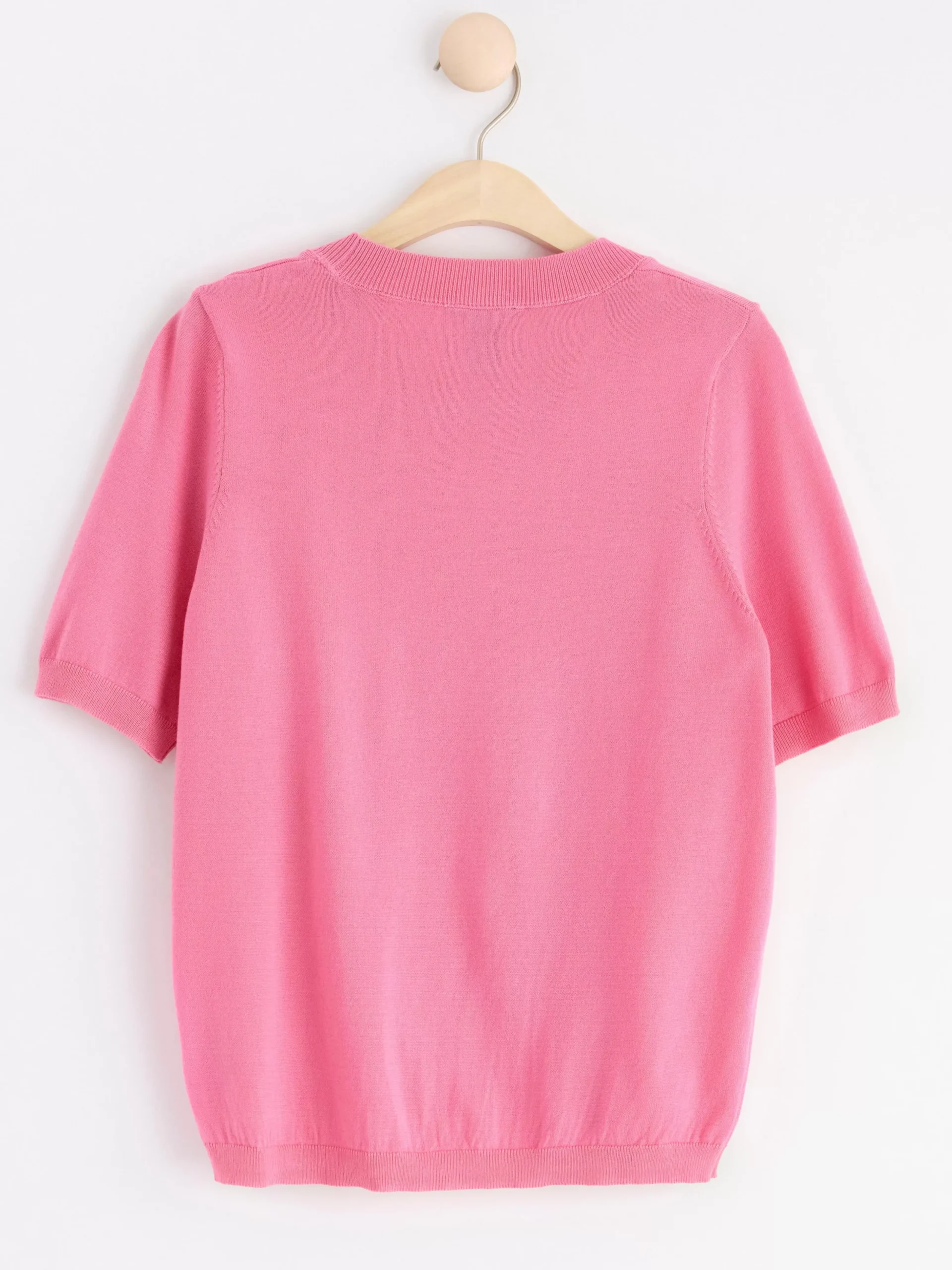 Tröjor & Cardigans>Lindex Finstickad Troja Med Kort Arm Pink