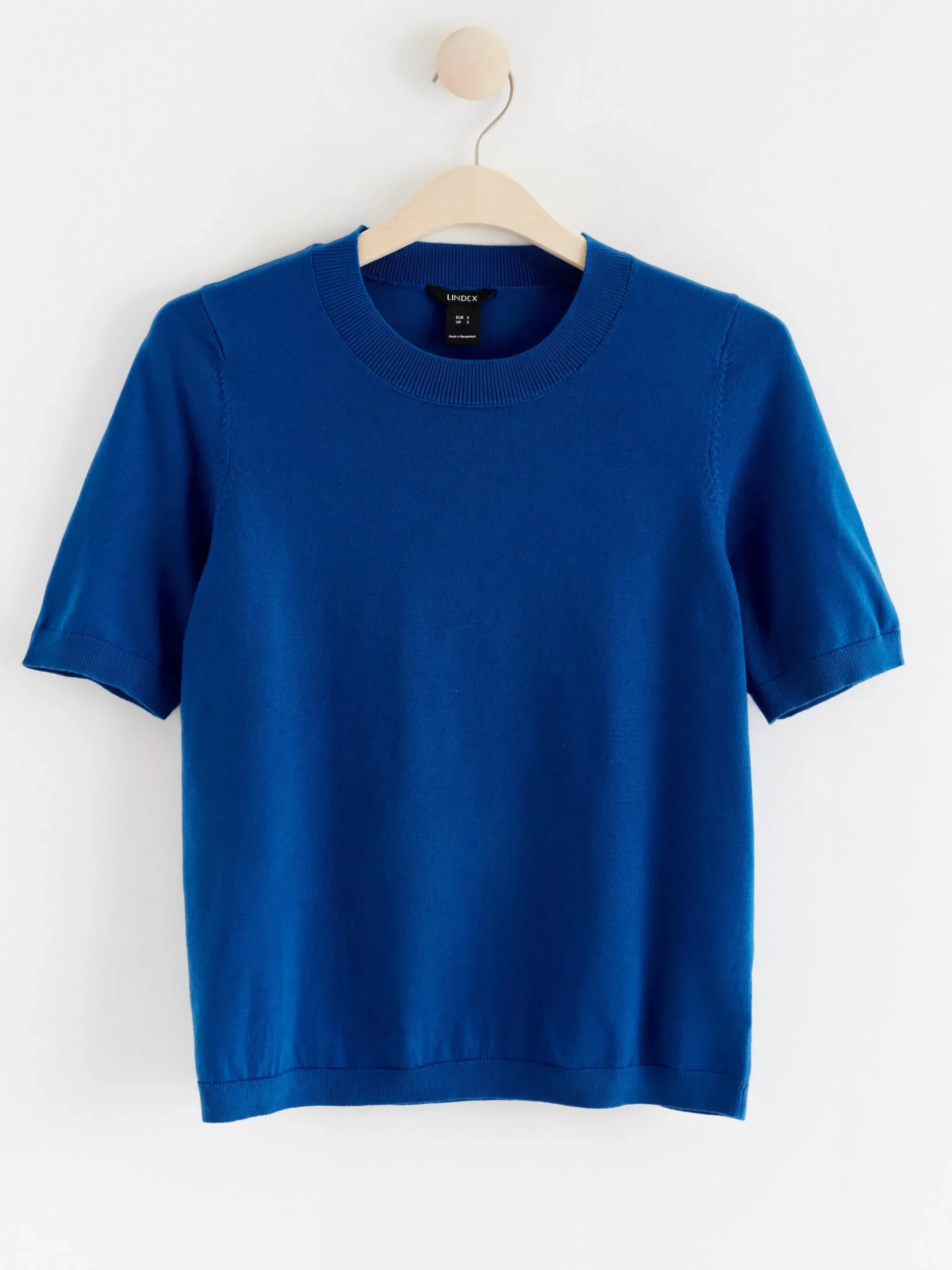 Tröjor & Cardigans>Lindex Finstickad Troja Med Kort Arm Light Dusty Blue