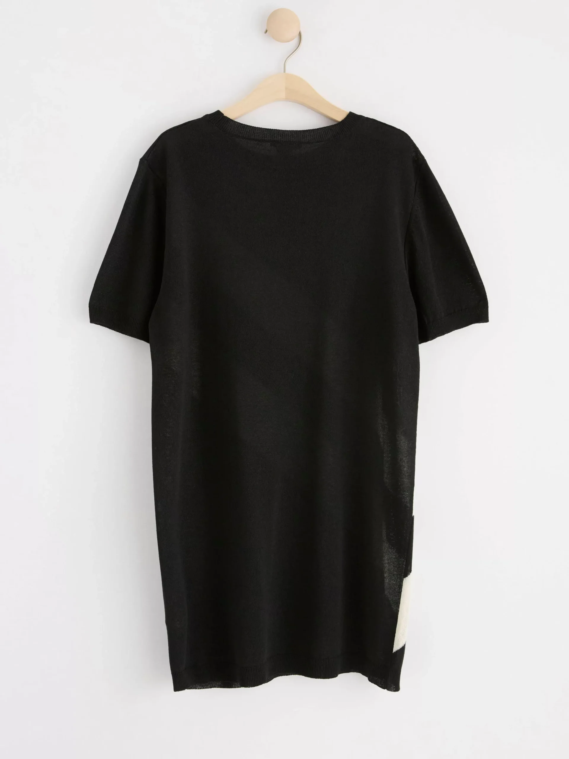 Toppar & T-Shirts>Lindex Finstickad Tunika Med Kort Arm Black