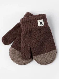 Accessoarer>Lindex Finstickad Vante Med Dubbla Lager Dark Dusty Brown
