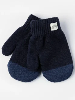 Accessoarer>Lindex Finstickad Vante Med Dubbla Lager Dark Navy